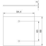 thumbnail of OBO Bettermann Abdeckplatte T12L P05S 9011 7408140