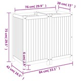 thumbnail of vidaXL Pflanzkübel mit Einlage 84x42x75 cm Massivholz Akazie
