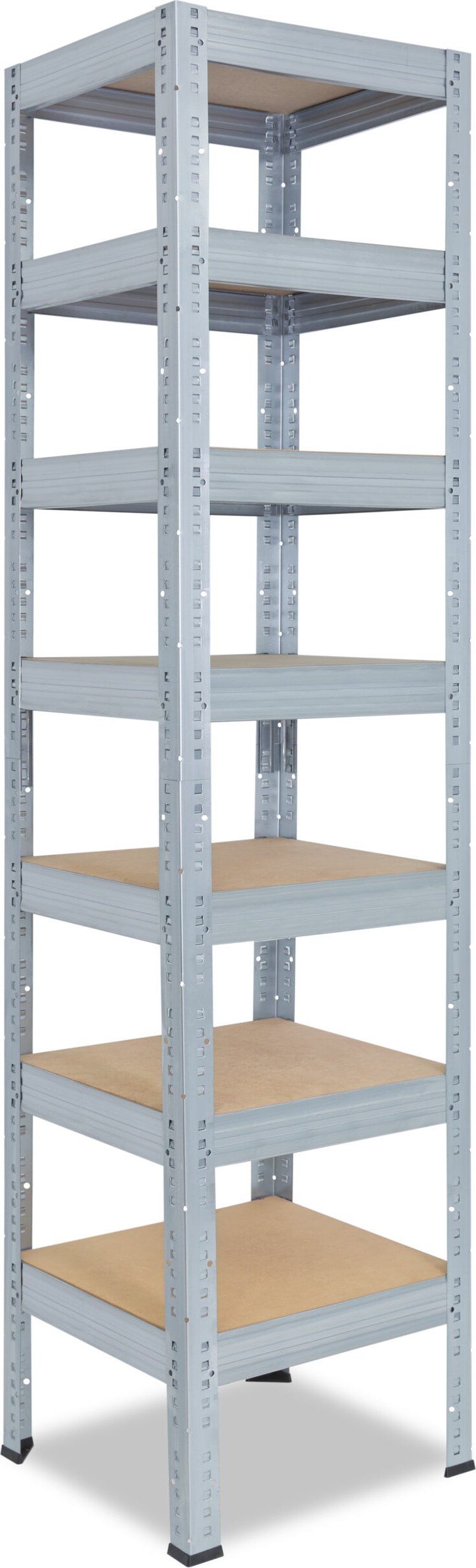 shelfplaza PRO 230x50x50 cm Schwerlastregal in verzinkt mit 7 Böden und 142 kg Traglast pro Boden