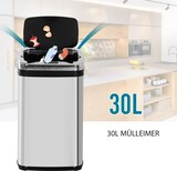 thumbnail of Automatik-Mülleimer Edelstahl Silber mit Infrarotsensor und manueller Deckelbedienung