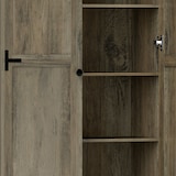 thumbnail of HOMCOM alacena de cocina armario de cocina mueble auxiliar de cocina con 2 puertas y estantes ajustables para comedor 78x31,5x182 cm marrón grisáceo