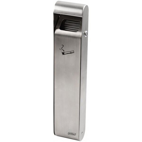 Probbax - Cendrier mural Slim - 3L - Inox brossé -AT-0212-SSSTL