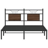 thumbnail of vidaXL Bettgestell ohne Matratze Braun Eiche 137x190 cm Holzwerkstoff