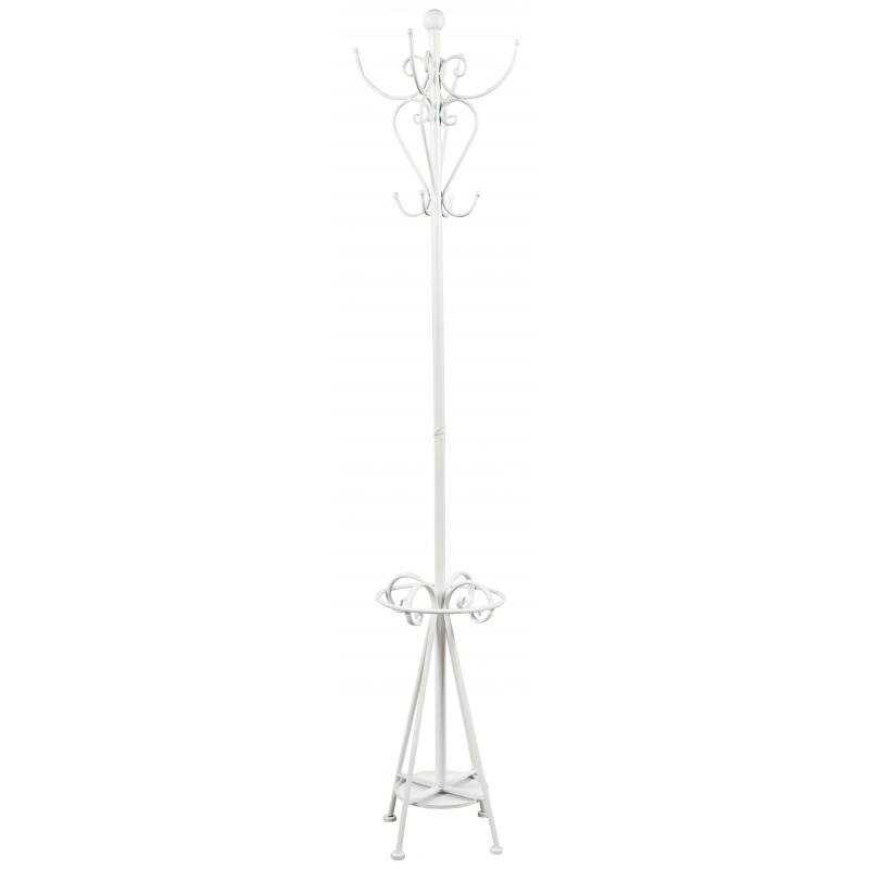 Porte-manteau en métal laqué blanc