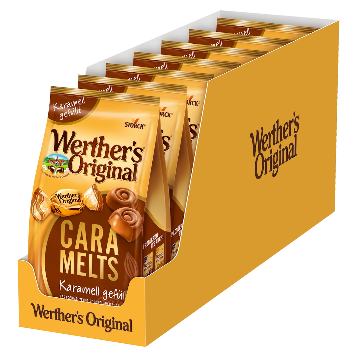 Werther's Original Caramelts (Karamell gefüllt) 7 x 153g (1,071 kg)
