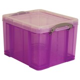 thumbnail of Really Useful Box opbergdoos 35 liter, transparant paars, Pak van 6