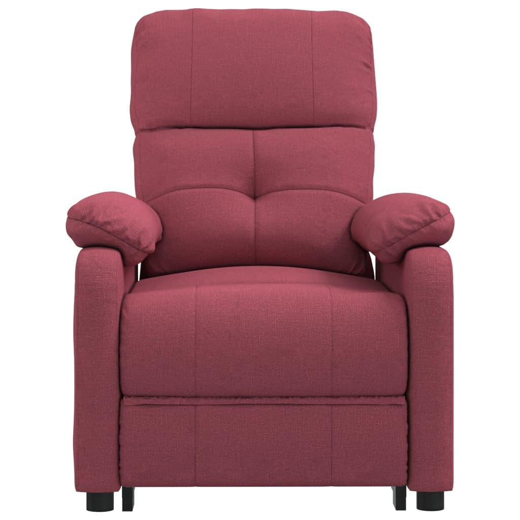 vidaXL Massagesessel Elektrisch Weinrot Stoff
