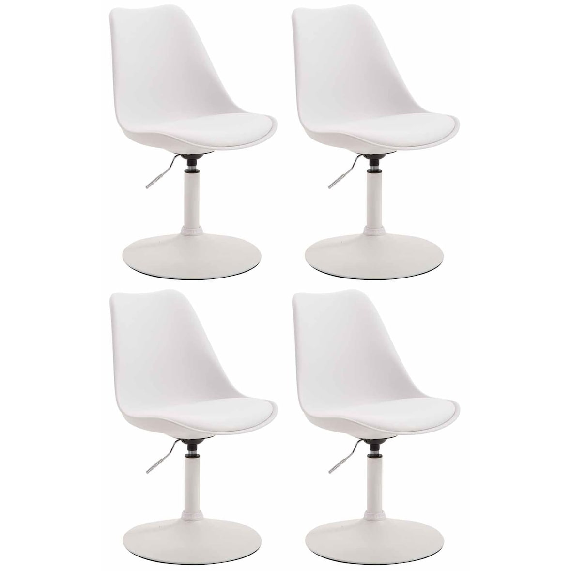 Set di 4 sedie da pranzo Maverick Plastic bianco/bianco
