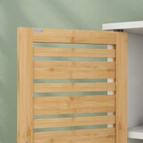 thumbnail of Mueble bajo lavabo mueble para debajo del lavabo moderno con puertas magnéticas de bambú y estante ajustable 60x30x60 cm blanco y natural