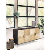 thumbnail of Mobile credenza madia da interno soggiorno in legno e metallo con 4 ante Linea Classic