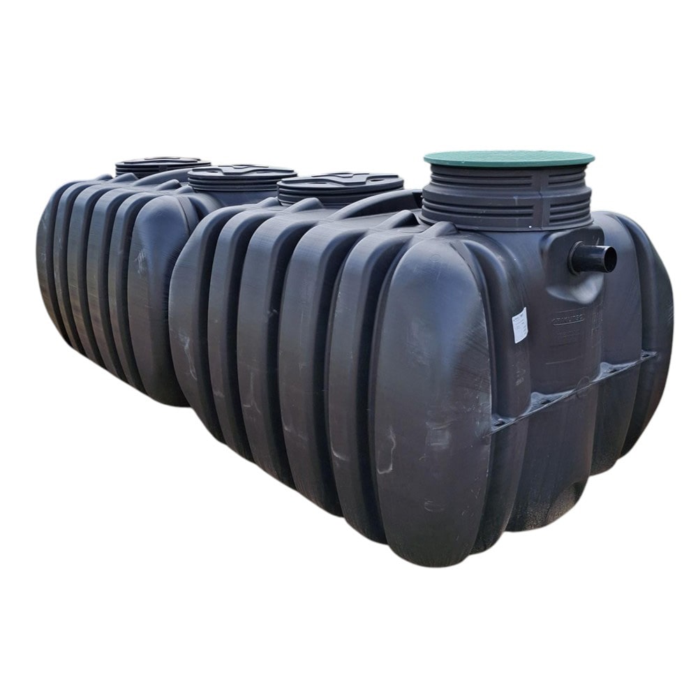 Cuve de stockage d'eau enterrée horizontale 8000l - NOIR