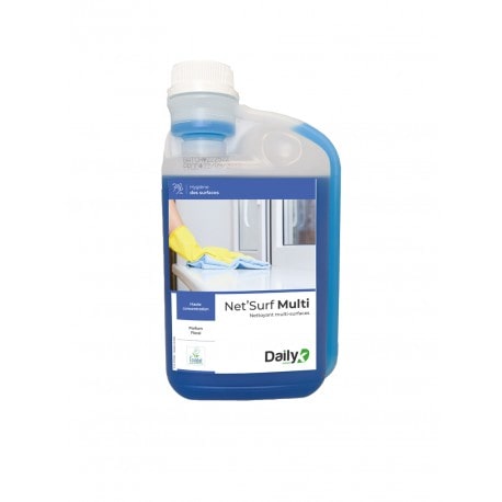 Détergent Multi-surfaces NET'SURF MULTI Ecolabel DailyK Green - Bidon doseur 1L