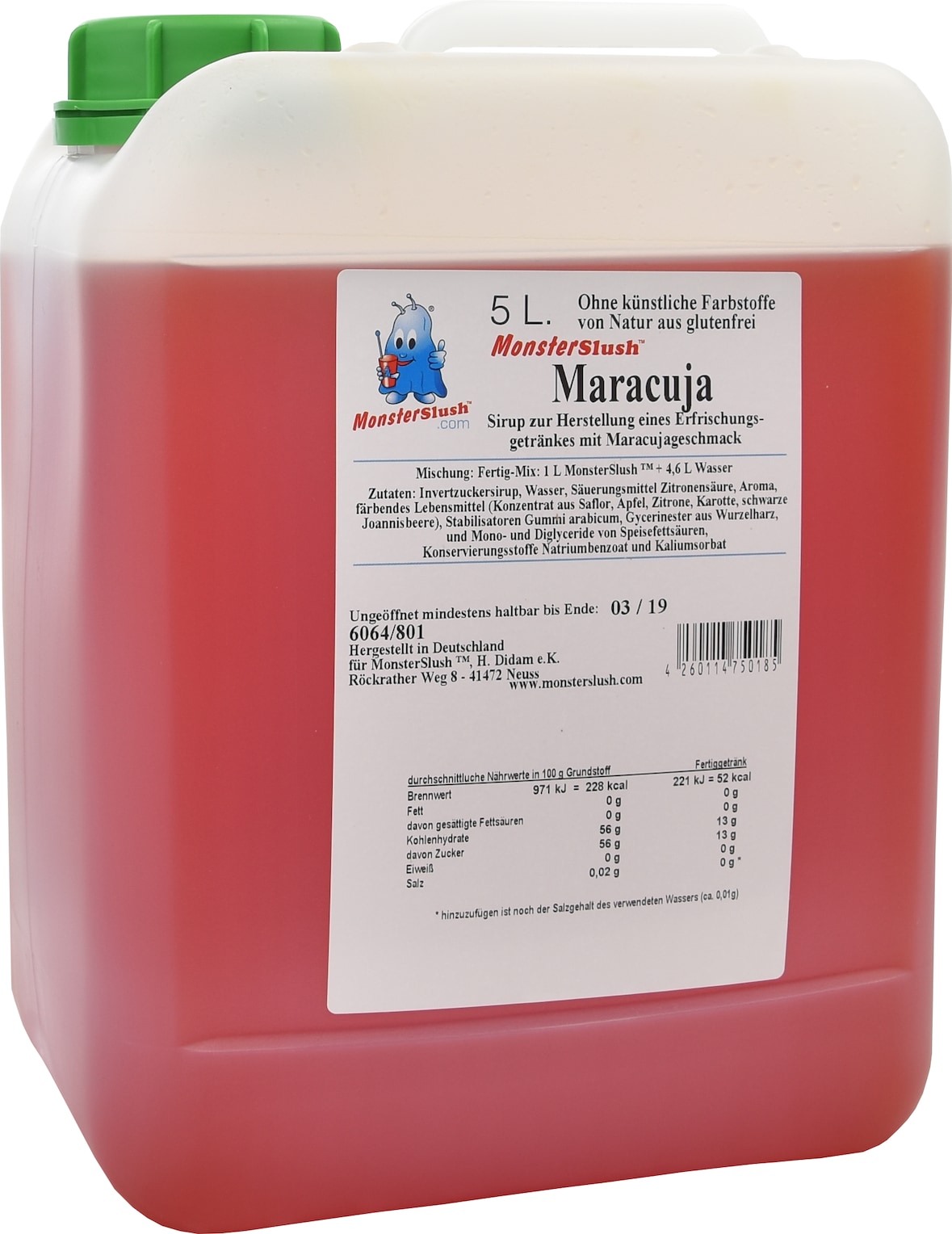 MonsterSlush Maracuja Slush Eis Sirup 5 l Kanister
