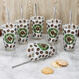 thumbnail of 12tlg Latte Macchiato Set - 6x CREMONA Gläser grün + 6x TWIST Latte Macchiato Löffel - 0806182 & 747-480