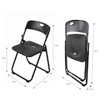 thumbnail of aro Set di 4 sedie pieghevole, acciaio/polipropilene, nero