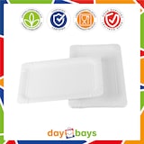 thumbnail of DayBays 1000 Stk. Pappteller 16x20 cm rechteckig weiß ohne Beschichtung