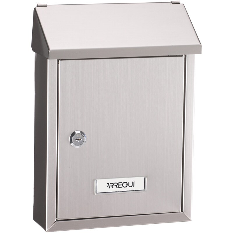 ARREGUI Smart E5727 Buzón Exterior de Acero Inoxidable Tamaño S (Correo DIN A5), Buzón Pequeño con Boca Trasera Recogecartas, Anticorrosivo, Inox