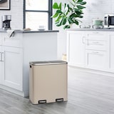 thumbnail of TM2X30 Pedaalemmer 60 liter Afvalbak Afvalbak Ontwerp Afvalscheiding Afvalbak Keuken Organisatie Scheidingssysteem Taupe