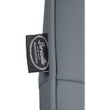 thumbnail of Conjunto de 2 bancos de bar Vonore em imitação de pele cinza/preto