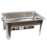 thumbnail of Edelstahl Speisenwärmer Runder Sossen Warmhaltebehälter Chafing Dish 2x 4,5 Liter
