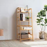 thumbnail of COSTWAY Scaffale a 4 ripiani, libreria in legno, scaffale a scala, scaffale per piante, scaffale da balcone