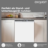 thumbnail of Exquisit PLUS Geschirrspüler 60 cm, 12 Maßgedecke, Unterbaufähig, Startzeitvorwahl, 11 Liter, GSP56312-030E weiss