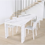 thumbnail of Cybert tavolo consolle allungabile ceramica 50-300x78 cm 12 posti - bianco venato