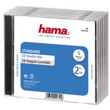 thumbnail of Hama CD Double Jewel Case Standard, Pack 5 2 Disks Transparent