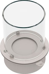thumbnail of Runder Brenner mit Glas für Bioethanol-Kamin, Biokamin aus Edelstahl 3 lt d.30