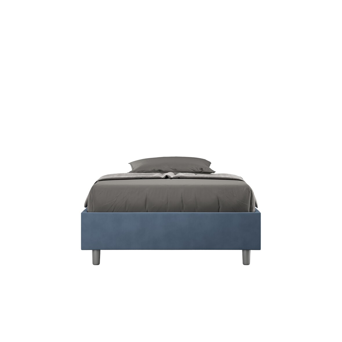 Letto Sommier Azelia 150x190 con rete blu