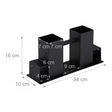 thumbnail of Relaxdays Holzstapelhilfe 4er Set, für Feuerholz, Kaminholzregal selber bauen, Brennholzstapelhalter, Metall, schwarz