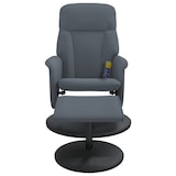 thumbnail of vidaXL Massagesessel mit Fußhocker Dunkelgrau Samt