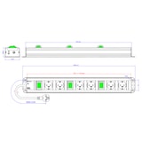 thumbnail of Toma múltiple BACHMANN 6x contacto de puesta a tierra 3x interruptor, 2 m