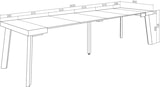 thumbnail of Ausziehbarer Konsolentisch, 302x90x73cm, Für 14 Personen, Holzbeine, Moderner Stil, Weiß _ 374_49