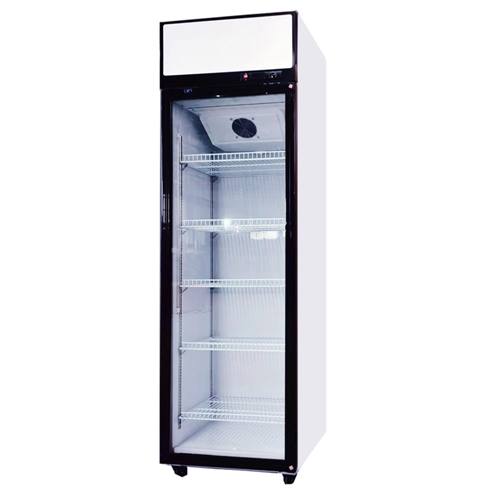 Romux® Armario Expositor Refrigerado MB 1 Puerta de Cristal 380 Litros Ventilado | Frigorifico Profesional para Bebidas en Hostelería