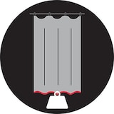 thumbnail of Cortina de Ducha MSV Amalfi 180x200cm em cor Branco