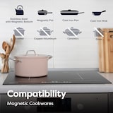 thumbnail of CIARRA Placa de inducción Flex de 60 cm Placas de cocción Placa de inducción integrada de 4 zonas BOOST 2 zonas flexibles VM4BFFBIH