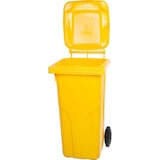 thumbnail of PROREGAL 2-Rad-Mülltonne, 120 Liter, HDPE Kunststoff, HxBxT 94,5x48x54cm, Gelb, Abfallbehälter, Müllgroßbehälter, Mülleimer, Abfalltonne, Müllbehälter