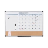 thumbnail of Bi-Office 3-in-1 Magnetic Monthly Planner, Aluminium Frame, 60x45cm