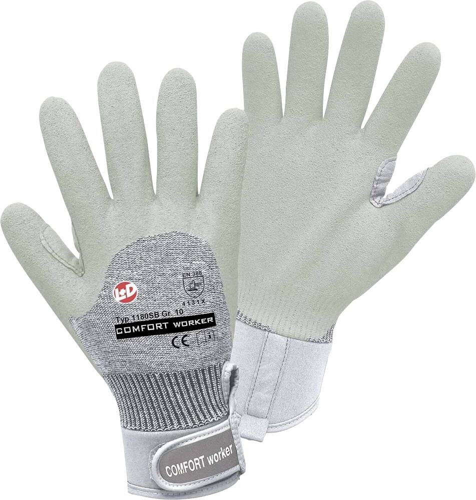 L+D COMFORT worker 1180SB-9 Baumwolle-Elasthan, Nitril Arbeitshandschuh Größe (Handschuhe): 9   1 St