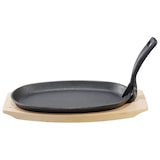 thumbnail of Eva gietijzeren grillpan met houten basis 28x14 cm