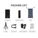 thumbnail of Vidéoprojecteur Android 4K Ultra HD Portable Smart DLP Avec Télécommande Infrarouge Noir YONIS
