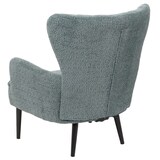 thumbnail of Loungestoel HWC-K37, cocktail/oor fauteuil Gestoffeerde stoel retro vintage stof chenille (500g/m²) Oeko-Tex ~ blauw-groen
