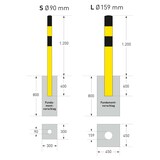 thumbnail of PROREGAL Rammschutz-Poller L zum Einbetonieren | HxØ 160x15,9cm | Materialstärke 4,5mm | Feuerverzinkter & kunststoffbeschichteter Stahl | Rot-Weiß