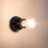 thumbnail of Applique Droite en porcelaine Vintage Noire E27