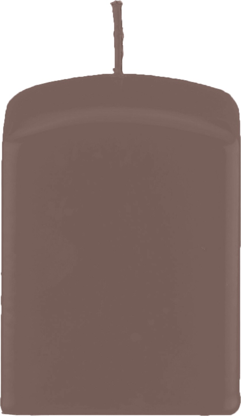 Quader Kerzen, Block Kerzen, quadratische Kerzen Mocca 15 x Ø 6/6 cm, 4 Stück