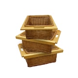 thumbnail of 3 x KuKoo Uittrekbare Rieten Manden - 500 mm