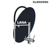 thumbnail of lana | Grifo extensible de cromo brillante de 3 vías de ósmosis para cocina|para agua potable de acero inoxidable|giratorio 360 ° Filtrar 3 conexiones