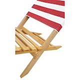 thumbnail of Klappstuhl Strandstuhl Anglerstuhl Gartenstuhl Stuhl zum Zusammenstecken rot-weißem Bezug V-10-353