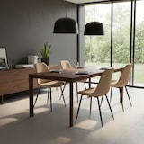 thumbnail of Set de 4 sillas tapizadas en tela, carcasa de polipropileno y patas de metal, diseño elegante para cocina, comedor, bares, restaurantes–SORAYA–Tórtora